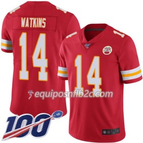 Camiseta Hombre NFL Kansas City Chiefs Sammy Watkins 14 Nike Rojo 100th